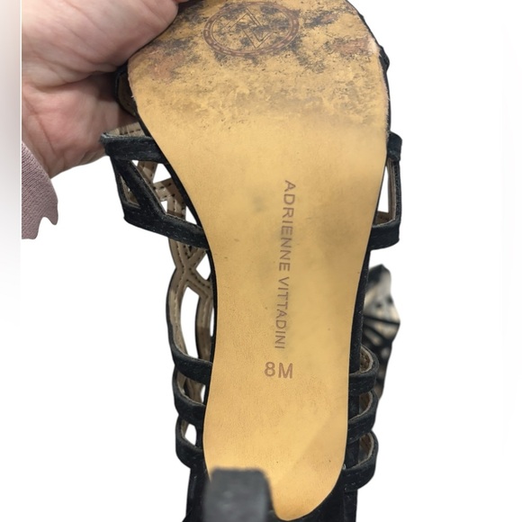 ADRIENNE VITTADINI Size 8 Womens Avl-Anjolie-1 Platform Dress Sandal Black $149 - Picture 5 of 6